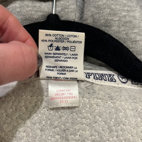 Victoria Secret Fashion Show Silver Sequin Hoodie Size S - Picture 5 of 5